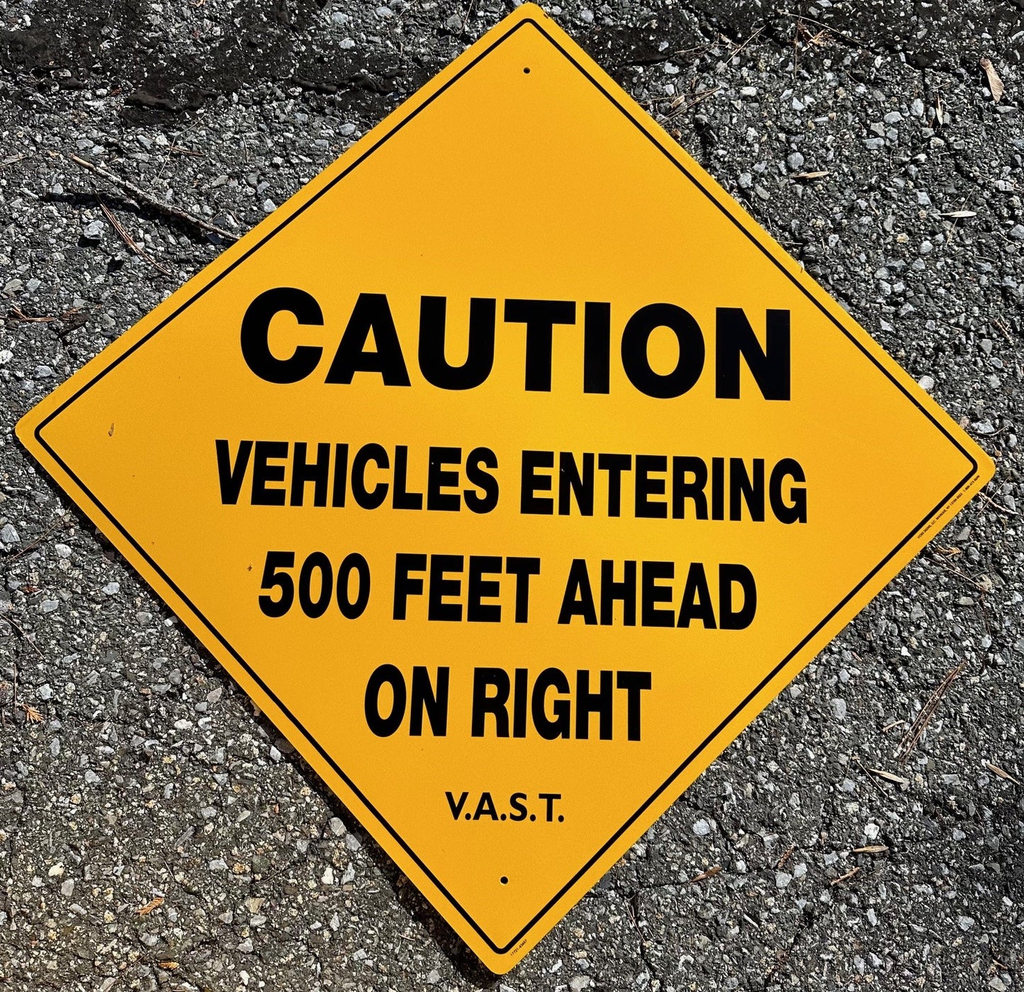 **LIMITIED SUPPLY** Caution Vehicles Entering 500 FT Ahead on Right