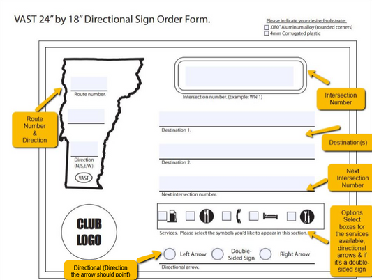 *Custom Sign* VAST Directional Junction Sign