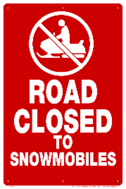 Road Closed to Snowmobiles